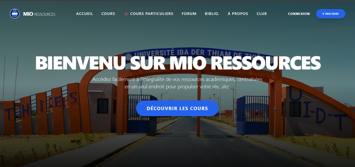 Image principale du projet MIO Ressources